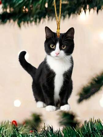 1pc Simple Simulation Black Kitten Bag Pendant Car Rearview Mirror Decoration Pendant Pet Enthusiast Accessory Pendant Unisex Suitable For Daily Use