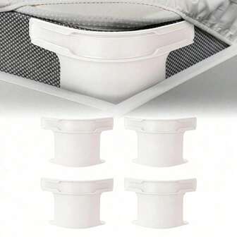 Set van 4 Lock Sheet Holders, 2025 Nieuwe Bed Sheet Holder Fitted Sheet Straps, Heavy Duty Bed Sheet Holder Corner Fitted Sheet Straps, Past op alle matrasmaten, Gebruikt om verborgen antislipbevestigingen voor bedlakens, spreien en bedspreien te bevestigen