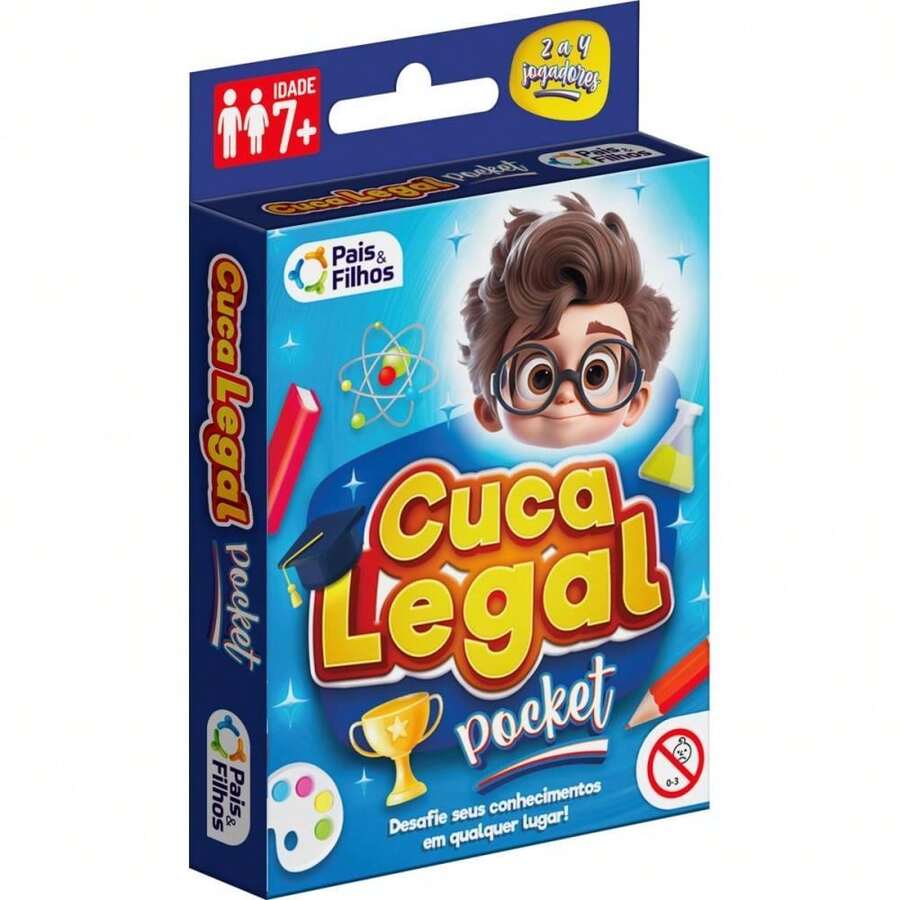JOGO DE CARTAS CUCA LEGAL POCKET COM 55 CARTAS E 220 PERGUNTAS - Multicolorido - Visão 1