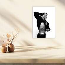 Framed 1pc Asap Rocky Poster Music Canvas Poster Wall Art Decor Home Decor