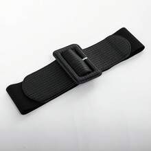 Women's Stretchy Belt 1950s 3 Inch Wide Elastic Belts - Retro-hitam - View 4
