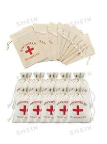 30 Pcs/Lot 10x14cm Storage Bags For Hangover Kits Wedding Bachelor Party Favors Package Linen Drawstring Pouches
