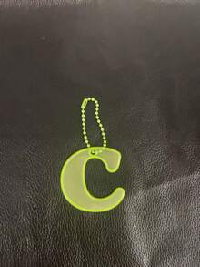 26pcs Reflective English Letter Pendant Series, Cycling Backpack Charm, Night Visible Keychain, Car Accessories, Women's, Wallet Charm - Multicolor - View 17