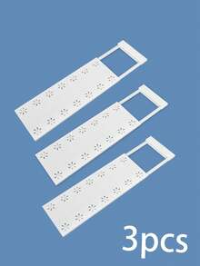 3 Pieces Widened Adjustable Hole-Free ABS+TPR Modular Storage Shelf Industrial Style Telescopic Non-Slip Design (Heavy Duty Load-Bearing Multi-Scene Storage) Storage Partition Kitchen Partition Board Closet Bathroom RV God (Housewarming Gift/Christmas Season/Four Seasons Travel Gear) - Multicolor - View 6