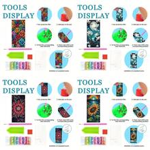 1 件女士亚克力钻石画套装 - 5D 水晶数字画、茉莉花、向日葵、曼陀罗、玫瑰主题设计、多功能手机支架和镜架、创意 DIY 工艺礼品套装 - 彩色 - 查看 7