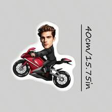 Cojines personalizados con foto, Conducción de motocicleta, Personalización de fotos, Decoración de sofá y cama para todas las estaciones, Novedad, Cojines, Decoraciones, Unisex, Divertido, Adecuado para el Día del Padre, Día de la Madre, Halloween, Navidad, Nochebuena, San Valentín, Cumpleaños, Aniversarios personalizados, Acción de Gracias, Pascua, Día de los Inocentes, Carnaval