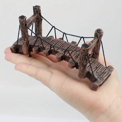 1pc Aquarium Landscape Bridge, Aquarium Decor Bridge, Aquarium Reptile Decor, Birthday Decor For Girls, Water Tank Accessories, Reptile Decor, Aquarium Bridge, Hiding House, Aquarium Resin Pet Box