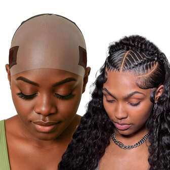  Lace-MAX Wig Grip Cap For Women - Non Slip, Adjustable Wig Caps Holds Glueless Wigs Securely In Place, Reusable HD Lace Cap With Headband For Lace Front Wigs, One Size Fits All 