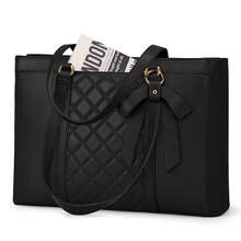 NEWHEY 女士笔记本电脑包 15.6 英寸工作手提包防水皮革笔记本电脑托特包专业电脑公文包大容量手提包适合办公室教师旅行