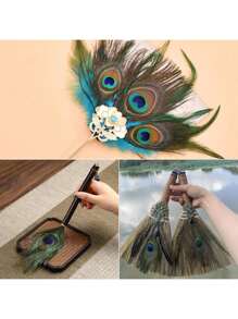 10pcs Natural Peacock Feathers Green Big Eyes Trimmed Peacock Feathers For DIY Crafts Arts Carnival Masquerade Mask Christmas Hair Accessories Wedding Holiday Party Costume Decoration