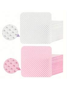 1000/500/400/200 片一次性无绒布心形卸妆垫、指甲油去除垫、柔软无纺布丙酮指甲油去除湿巾、无绒指甲凝胶湿巾、无水指甲护理产品，适用于女性和女孩日常美甲清洁和去除 - 彩色 - 查看 7