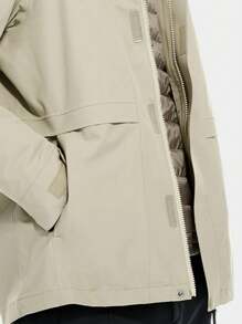 CAMEL CROWN Outdoor Down Jacket Men's Three-In-One Detachable Plush Thickened Winter Jacket Mountaineering Clothing