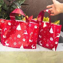 10 piezas de empaque de regalo de Navidad, bolsas de tela, bolsas de plástico, bolsas de compras, recuerdos de Nochebuena, bolsas de regalo de plástico rojo - Bolsas de tela para fiestas, adecuadas para regalos, compras y detalles de fiesta. Ideal para Navidad, Año Nuevo, Día de San Valentín, Pascua y otras ocasiones festivas.