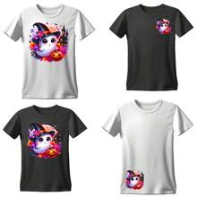 3 قطع / 3 قطع / 4 قطع من ملصقات الزي ذات موضوع هالوين، عناصر زهرية وخفافيش طائرة جميلة، قابلة للغسل من الدرجة الأولى، ملصقات نقل حراري للملابس والقمصان والحقائب والوسائد والشارات والقبعات البيسبول وغيرها