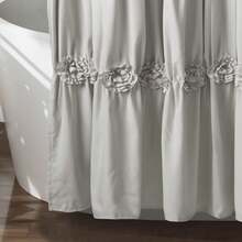 Lush Decor Darla Shower Curtain Blush 72X72 Halloween-Fall Decor-Room Decor - Light Gray - 查看 5