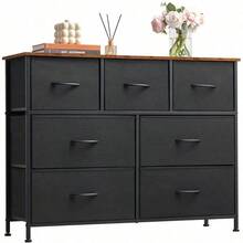 Storage Trunks & Chests - Depth 30cm X Width 100cm X Height 74.5cm (7 Drawers) + Black - View 2