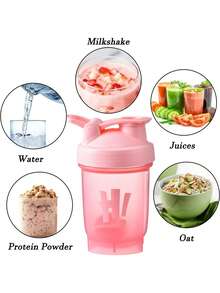 Shaker Cup For Protein Powder And Smoothies, Sports Water Bottle For Running And Fitness/Protein Shaker Bottle 350ml With Mixing Ball Meal Replacement Shaker CupsLeakproof Flip On Lid Dishwasher Gym Bottles For Men & Women  Making It Perfect For Protein Shakes, Smoothies - Multicolor - View 6