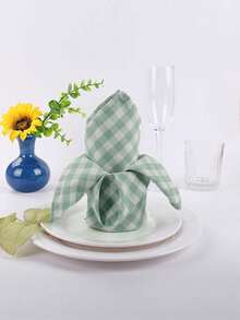 2/6/12/240pcs Casual Fresh Plaid Napkins, Skin-Friendly Absorbent Reusable Washable, Suitable For Living Room, Dining Room, Party, Daily Home Decor