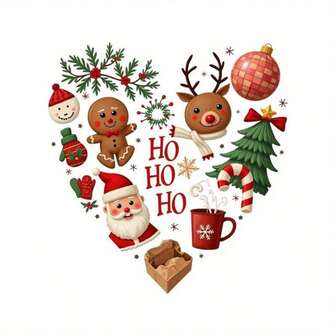 1/2/3 件圣诞主题热转印贴片，适用于 T 恤、牛仔裤和手提包，非常适合营造节日氛围，色彩鲜艳