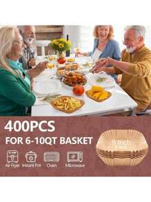 9 Inch Air Fryer Paper Liners50PCS Parchmt Paper Air Fryer Disposable Paper Liners For Microwave Stick Sheets Square  Of BleachBottom Size 8 Inch