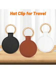 Cute Leather Hat Clip For Travel, Heart & Bow Design Bag Accessory To Hold Hats, Towels, Masks, Glasses, Outdoor Essential Gift For Women (8 Colors)