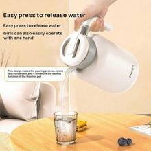 PHILIPS AWP2622 多功能保温杯，一键翻盖，316不锈钢内胆，保温保冷，便携实用，适用于办公室、旅行、户外活动，蓝色 - 藍色 - 查看 4