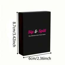 Sip&Spill-Board Game Card, Couples, Date, Party, Wonderful Game, Party Entertainment Game Card, Suitable Holiday Gift, Card Game, Women's Night Game, Party Game