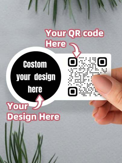 1~160Pcs Personalized Labels - Custom Stickers With Any Design Image And QR Code Stickers, PVC Stickers Waterproof Stickers, Colorful Custom, Personalized, Unique Ideal Gifts, - Social Media Scan Me Codes With Any Design Image Logo Text, For Halloween, Christmas, Students, Home, Pets, Multi-Functional, Durable, Stylish, High-Quality, Unique, Tea Room, Home, Garden, Office, For Anniversaries, For Valentine's Day, For Mother's Day, For Father's Day, For Graduation, For Weddings, For Housewarming,Personal Items