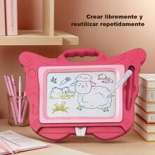 Butterfly-Shaped Magic Drawing Board For Kids - Draws Colorful Erasable Patterns, Ideal Toy For Kids At Home - Pink - View 5