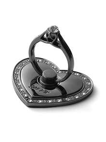 镶钻心形金属手机支架戒指，金色锌合金不对称可拆卸手机金属戒指，兼容 、Android 手机，生日、家庭、朋友戒指支架、手机握把、手机配件礼物 - 彩色 - 查看 7