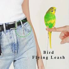 1pc Elastic Bird Leash, Parrot Flying Rope, Release Rope, Extension Leash With Wrist Strap, Lightweight & Non-Harmful, Pet Parrot Flying Combo Set (Excluding Leg Ring)