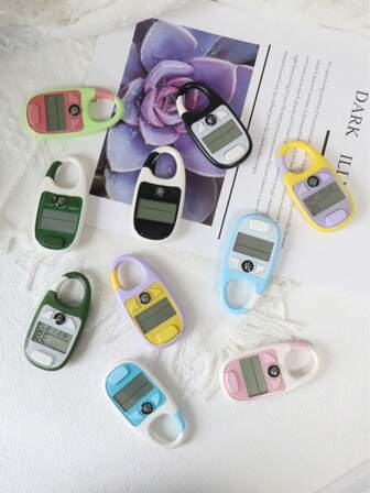 1pc/6pcs/8pcs Mini Tally Counter, Cute Small Finger Ring Counter With High-Quality Design, Hand Press Electronic Display, Anti-Reset, Portable, Silent, Multi-Channel, Durable