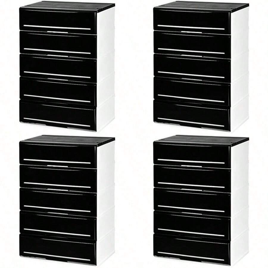 Storage Trunks & Chests - Classic Black + 62cm Width 5 Shelves - View 1