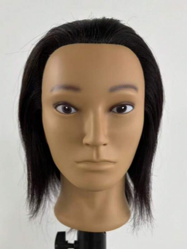 1 PC 100% Human Hair Mannequin Head Men's Hairdresser Practice Beauty Styling Training Mannequin Head With Human Hair