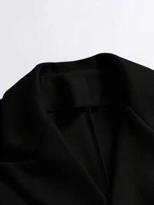 Manteau croisé pour homme, cadeau décontracté pour petit ami/mari, automne/hiver - Noir - Voir 6