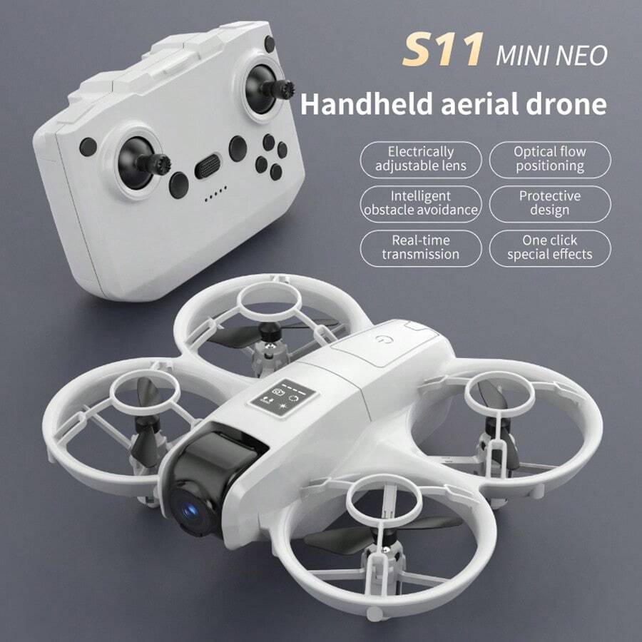 无人机，配备照明设备、高清摄像头、航拍功能、遥控飞行器、智能避障、光流悬停、四旋翼飞行器 - 彩色 - 查看 1