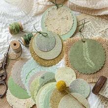 MOCARD 1 Pack(50Pcs)/6 Pack(300Pcs) Vintage Style Circular Material Paper Personalized Junk Journal Design Paper Aesthetics Scrapbooking Creativity DIY Collage Card Material Handmade Hand Account Office & School Supplies - Multicolor - View 7
