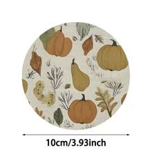 1 set/4 piezas /6 piezas /300 piezas Posavasos de barro de diatomeas con estampado de elementos otoñales, adecuados para decoración del hogar, cafeterías, meriendas, decoración de restaurantes, fiestas temáticas, decoración diaria, y también pueden ser dados como regalos de otoño