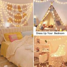 Caja de batería Luz de bola blanca pequeña Cadena de luces 1.5M10LED/3M20LED/6M40LED/10M80LED Luz de hada de burbuja Luz de hada blanca cálida Guirnalda de luz de hada Boda Cumpleaños Fiesta Navidad Exterior Camping Decoración de ambiente