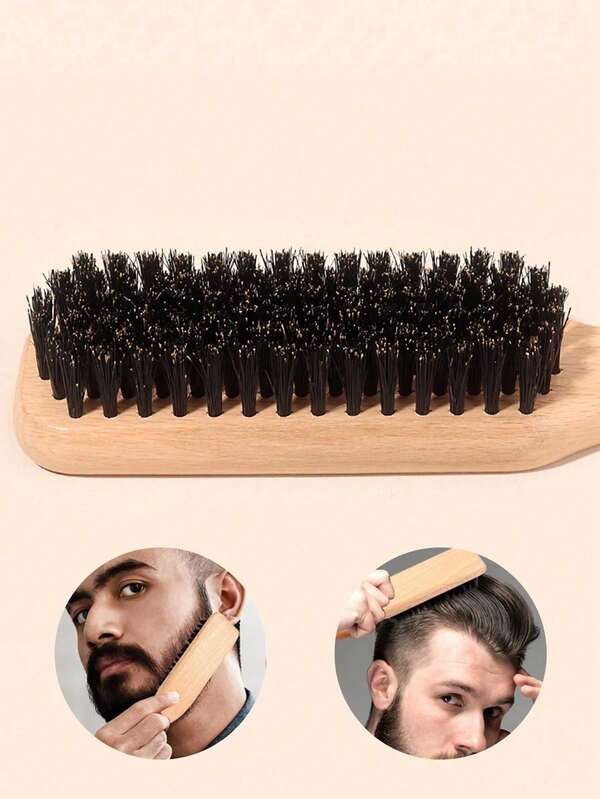 Boar Bristle Hair And Beard Brush For Men And Women - Unscented Mane Bristle Professional Barber Styling Brush For Thick/Thin Hair, Fade And Clipper Cleaning Comb, Slick Back Smoothing Tool 2 Packs Boar Bristle Brush, Hair Brush For Women And Men, Add Shine Improve Texture Reduce Frizz, For Slicking Back, Teasing, And Styling Fine Or Thick Hairs And Styling Fine Hair To Create Volume