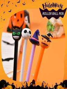 20 piezas/10 piezas/5 piezas Bolígrafos de gel con tema de Halloween, recarga de 0.5 mm, bolígrafo de gel con diseños de dibujos animados, una variedad de diseños lindos, adecuado para el hogar, la escuela, la fiesta de Halloween, regalos de Halloween, premios para estudiantes, herramientas de escritura, bolígrafos a base de agua, bolígrafos para firmar, papelería decorativa, regalos para fiestas, suministros de oficina, regalos divertidos para amigos