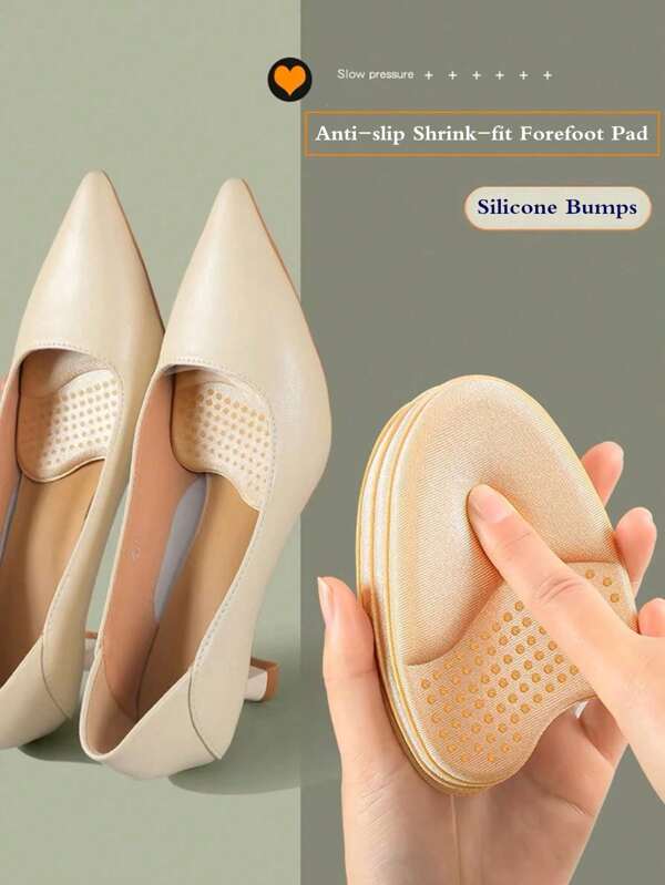 5/4/2/1 Pairs Forefoot Pads Anti-Slip Soft Forefoot Pads, Shoe Inserts For High Heels, Leather Shoes, Loafers, Sneakers To Prevent Slipping And Friction