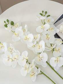 5 piezas de 27 pulgadas Ramas de flores artificiales de Phalaenopsis, para decoración del hogar, oficina, boda, escuela, dormitorio, plantas artificiales, diseño de escenarios, decoración de habitaciones, decoraciones de fiestas y días festivos, decoraciones navideñas, decoraciones de Año Nuevo, accesorios de decoración para dormitorio