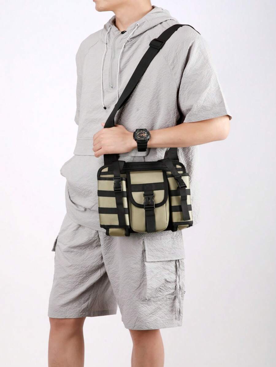 新款男士旅行背包户外休闲雨伞水壶包多功能大容量单肩斜挎包