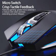 HP Mouse tactic M220, mouse cu programare macro, motor optic profesional, urmărire de precizie, 6 butoane, combinație personalizată, anti-transpirație și prindere antiderapantă, plug and play, scenarii multiple, versiune audio neagră - Modelul sunetului negru - Vizualizare 3