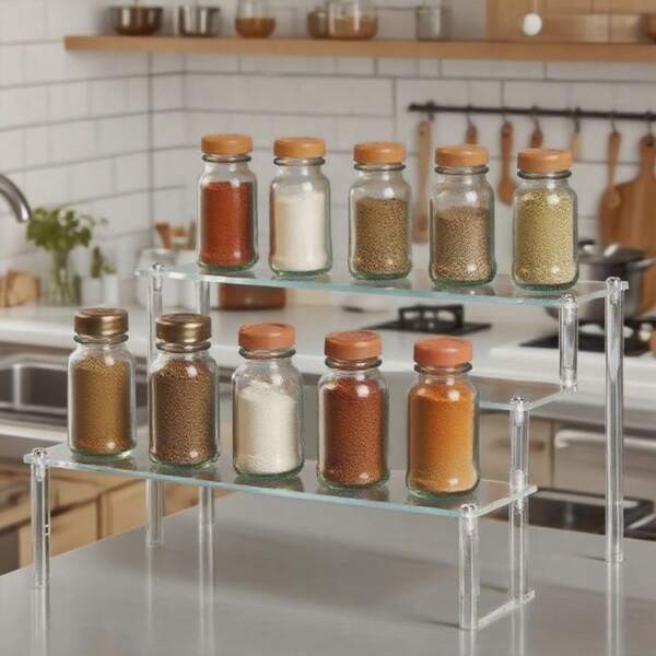 Transparant stofdicht acryl displayrek/opslagplank voor blinde dozen, actiefiguren, keukenpotten/-flessen, beeldjes en displaydozen