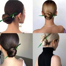 2Pcs Green Bamboo Leaf Hair Stick Pin Resin Chinese Hair Sticks For Buns Vintage Hair Chopsticks For Women Girls Hairpin Hairstick Japanese Hair Stick Chinese Hair Pin Hair Accessories