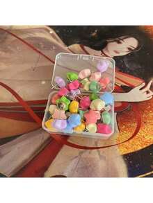 16pcs/32pcs Vibrant Multicolor Star-Shaped Push Pins - Decorative Thumb Tacks For Cork Boards, Photo Walls, And Bulletin Boards - Ideal For Office, School, And Home Decor, Organization, And DIY Projects - Multicolor - View 3