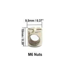 Kit de reemplazo de tornillos para cuna cSeao, 25 tornillos de cabeza hueca hexagonal M6 x 40 mm/50 mm/60 mm/70 mm/80 mm, tuercas cilíndricas, surtido para camas, cabeceros, sillas y muebles.