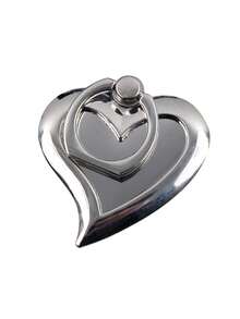 镶钻心形金属手机支架戒指，金色锌合金不对称可拆卸手机金属戒指，兼容 、Android 手机，生日、家庭、朋友戒指支架、手机握把、手机配件礼物 - 彩色 - 查看 17